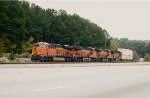 BNSF 8287 leads 6708 in a quartet of units